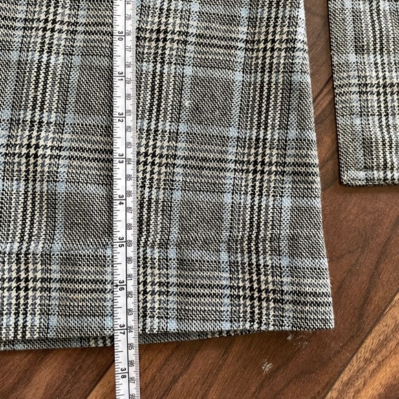 Handmade Blue Plaid Belted Coat - Picture 12 of 16